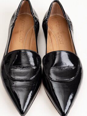 Pomme D'Or Black Leather Pointed Toe Loafer Flats EU 37 US 6.5